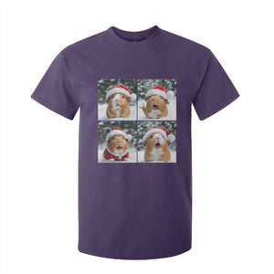 Funny Guinea Pig With Santa Hat Photobooth T Shirt For Kid Christmas Gift TS12 Purple Print Your Wear