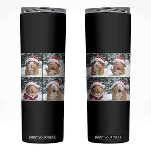 Funny Guinea Pig With Santa Hat Photobooth Skinny Tumbler Christmas Gift TS12 Black Print Your Wear