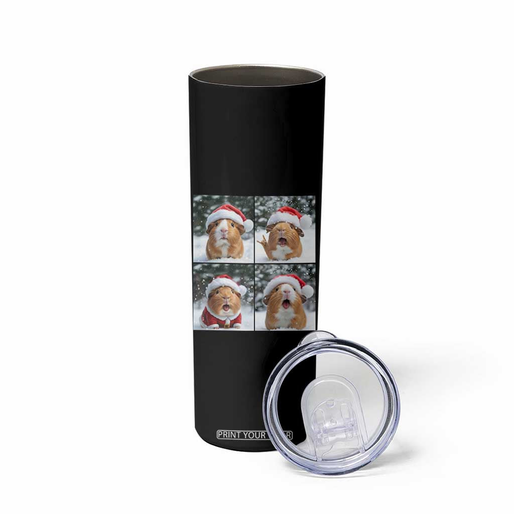 Funny Guinea Pig With Santa Hat Photobooth Skinny Tumbler Christmas Gift TS12 Print Your Wear