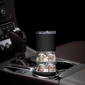 Funny Guinea Pig With Santa Hat Photobooth Skinny Tumbler Christmas Gift TS12 Print Your Wear