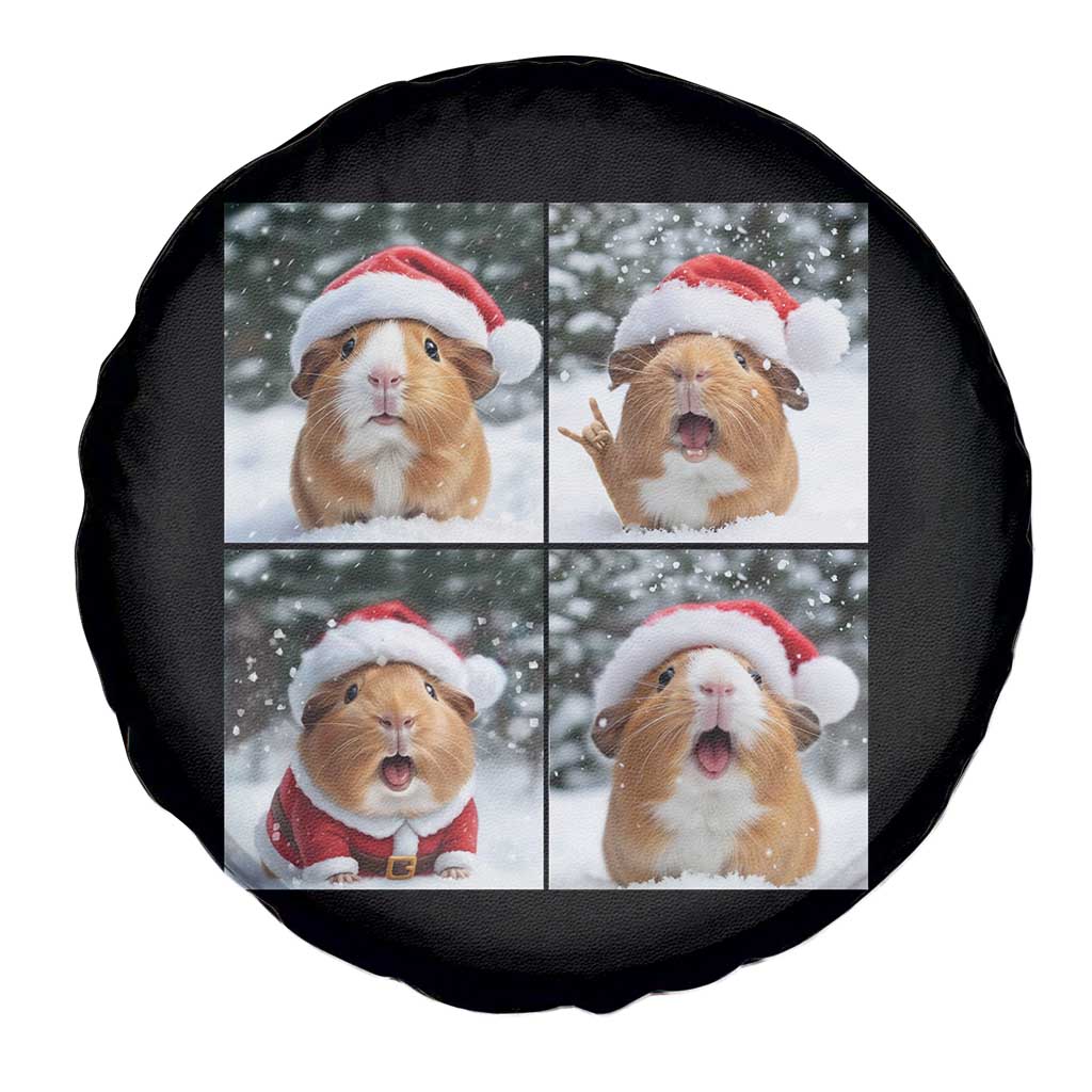 Funny Guinea Pig With Santa Hat Photobooth Spare Tire Cover Christmas Gift TS12 Print Your Wear