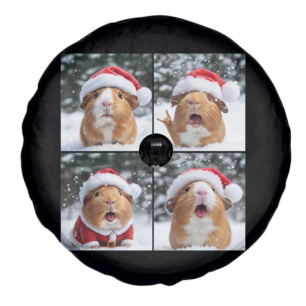 Funny Guinea Pig With Santa Hat Photobooth Spare Tire Cover Christmas Gift TS12 Print Your Wear