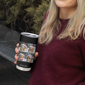 Funny Guinea Pig With Santa Hat Photobooth Tumbler Cup Christmas Gift TS12 Print Your Wear