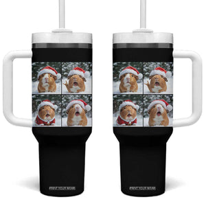 Funny Guinea Pig With Santa Hat Photobooth Tumbler With Handle Christmas Gift TS12 One Size: 40 oz Black Print Your Wear