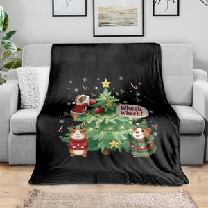 Wheek Wheek Guinea Pig Christmas Outfit Throw Blanket Cavy Lover Gift TS12 Print Your Wear