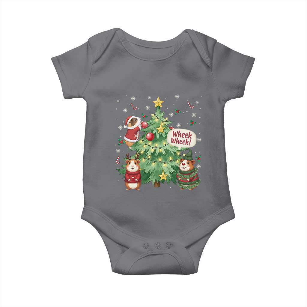 Wheek Wheek Guinea Pig Christmas Outfit Baby Onesie Cavy Lover Gift TS12 Charcoal Print Your Wear