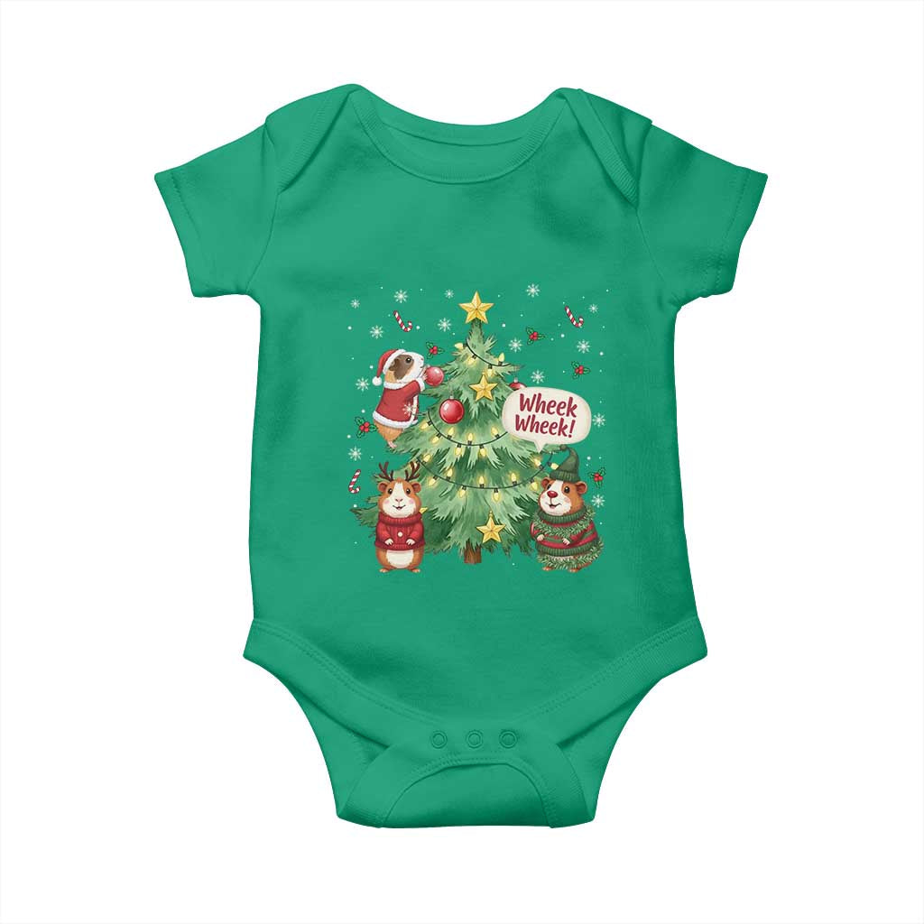 Wheek Wheek Guinea Pig Christmas Outfit Baby Onesie Cavy Lover Gift TS12 Irish Green Print Your Wear