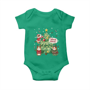 Wheek Wheek Guinea Pig Christmas Outfit Baby Onesie Cavy Lover Gift TS12 Irish Green Print Your Wear