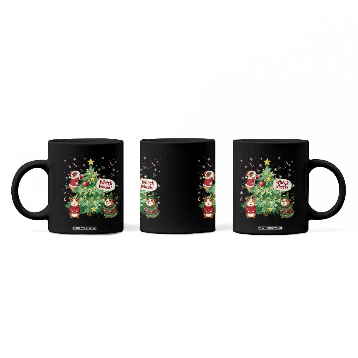Wheek Wheek Guinea Pig Christmas Outfit Coffee Mug Cavy Lover Gift TS12 Print Your Wear