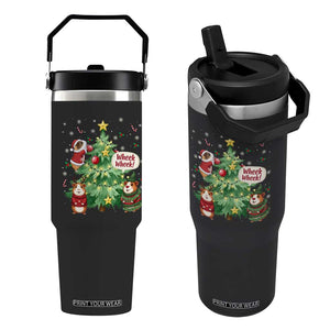 Wheek Wheek Guinea Pig Christmas Outfit Flip Straw Tumbler Cavy Lover Gift TS12 One Size: 30 oz Black Print Your Wear