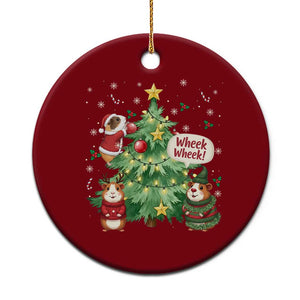 Wheek Wheek Guinea Pig Christmas Outfit Ceramic Ornament Cavy Lover Gift TS12 1pc Red Print Your Wear