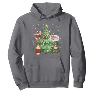 Wheek Wheek Guinea Pig Christmas Outfit Hoodie Cavy Lover Gift TS12 Charcoal Print Your Wear