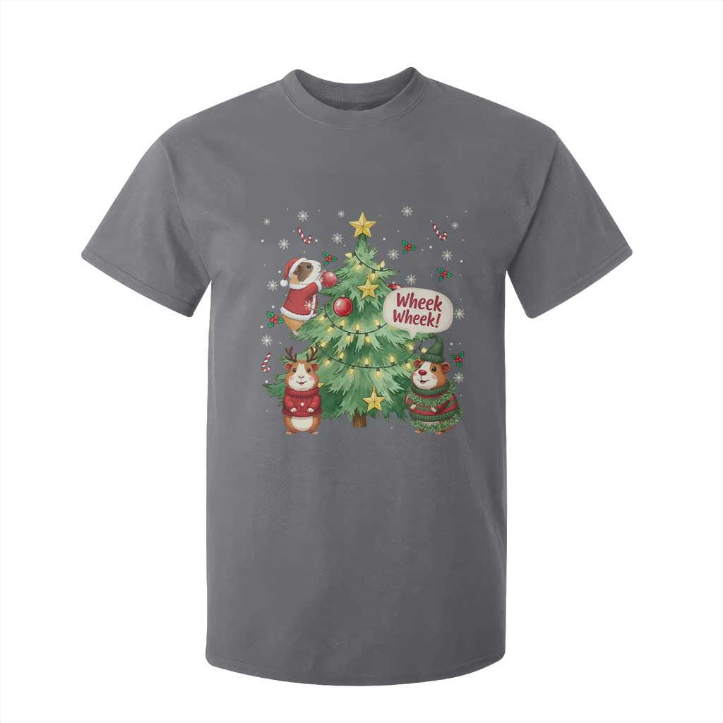 Wheek Wheek Guinea Pig Christmas Outfit T Shirt For Kid Cavy Lover Gift TS12 Charcoal Print Your Wear