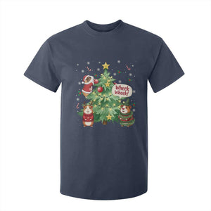Wheek Wheek Guinea Pig Christmas Outfit T Shirt For Kid Cavy Lover Gift TS12 Navy Print Your Wear