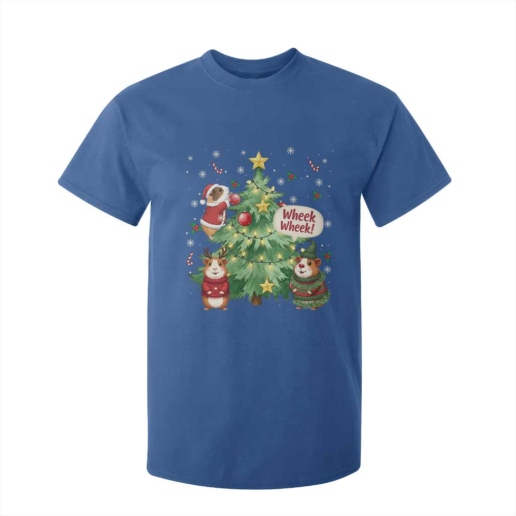 Wheek Wheek Guinea Pig Christmas Outfit T Shirt For Kid Cavy Lover Gift TS12 Royal Blue Print Your Wear