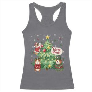 Wheek Wheek Guinea Pig Christmas Outfit Racerback Tank Top Cavy Lover Gift TS12 Charcoal Print Your Wear