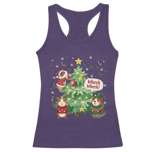 Wheek Wheek Guinea Pig Christmas Outfit Racerback Tank Top Cavy Lover Gift TS12 Purple Print Your Wear