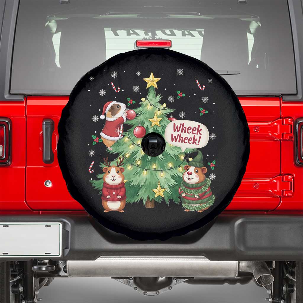 Wheek Wheek Guinea Pig Christmas Outfit Spare Tire Cover Cavy Lover Gift TS12 Black Print Your Wear