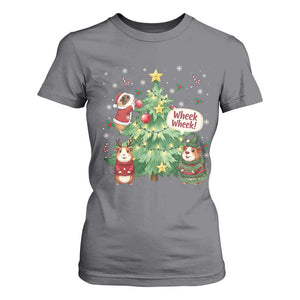 Wheek Wheek Guinea Pig Christmas Outfit T Shirt For Women Cavy Lover Gift TS12 Charcoal Print Your Wear
