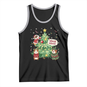 Wheek Wheek Guinea Pig Christmas Outfit Tank Top Cavy Lover Gift TS12 Black Athletic Heather Print Your Wear