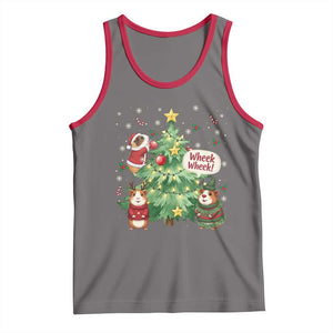 Wheek Wheek Guinea Pig Christmas Outfit Tank Top Cavy Lover Gift TS12 Deep Heather Red Print Your Wear
