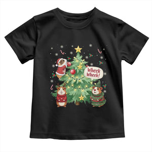 Wheek Wheek Guinea Pig Christmas Outfit Toddler T Shirt Cavy Lover Gift TS12 Black Print Your Wear