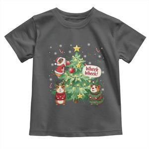 Wheek Wheek Guinea Pig Christmas Outfit Toddler T Shirt Cavy Lover Gift TS12 Dark Heather Print Your Wear