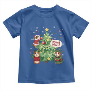 Wheek Wheek Guinea Pig Christmas Outfit Toddler T Shirt Cavy Lover Gift TS12 Royal Blue Print Your Wear