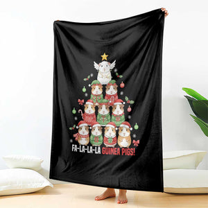 Fa La La La Guinea Pigs Throw Blanket Funny Christmas Cavy Lover Gift TS12 Print Your Wear