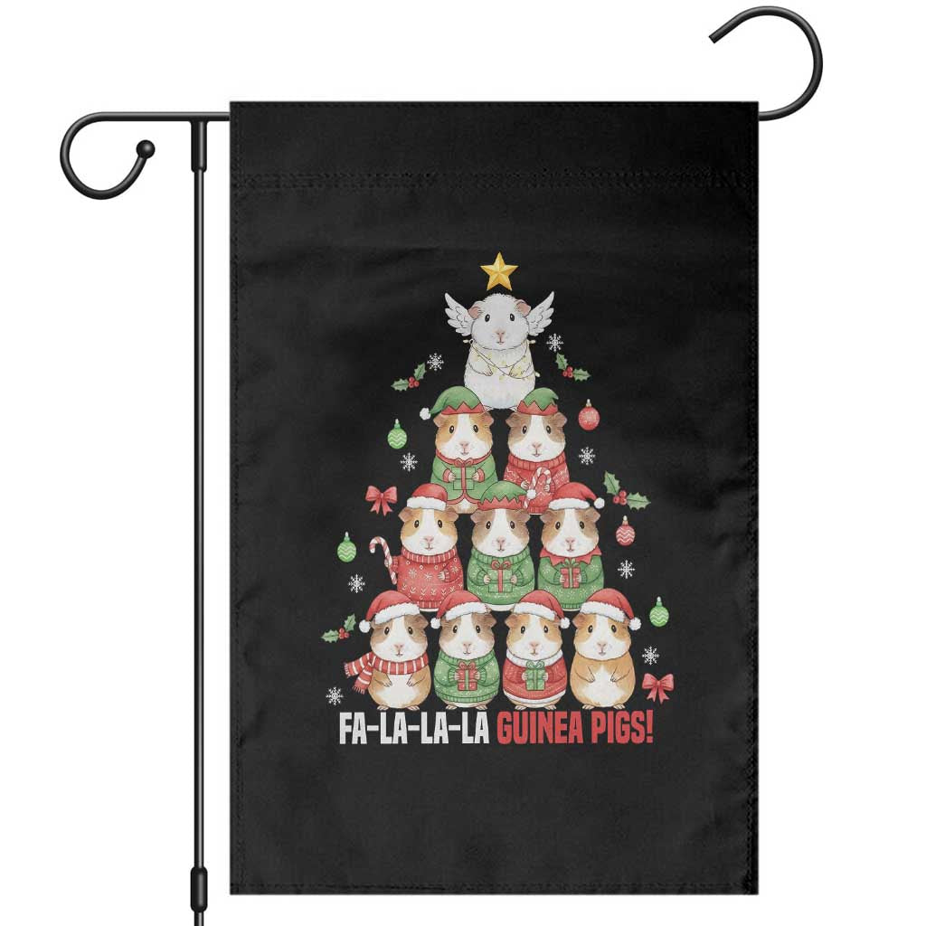 Fa La La La Guinea Pigs Garden Flag Funny Christmas Cavy Lover Gift TS12 Black Print Your Wear