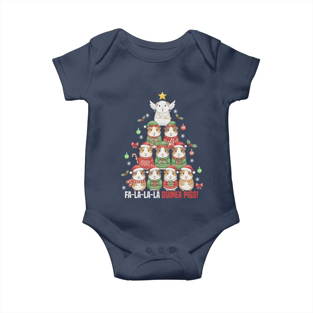 Fa La La La Guinea Pigs Baby Onesie Funny Christmas Cavy Lover Gift TS12 Navy Print Your Wear