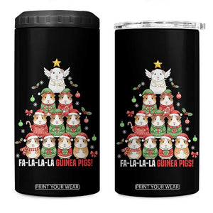 Fa La La La Guinea Pigs 4 in 1 Can Cooler Tumbler Funny Christmas Cavy Lover Gift TS12 One Size: 16 oz Black Print Your Wear