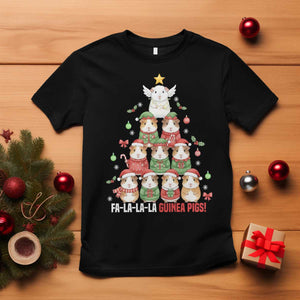 Fa La La La Guinea Pigs T Shirt Funny Christmas Cavy Lover Gift TS12 Black Print Your Wear