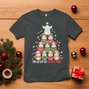 Fa La La La Guinea Pigs T Shirt Funny Christmas Cavy Lover Gift TS12 Dark Heather Print Your Wear