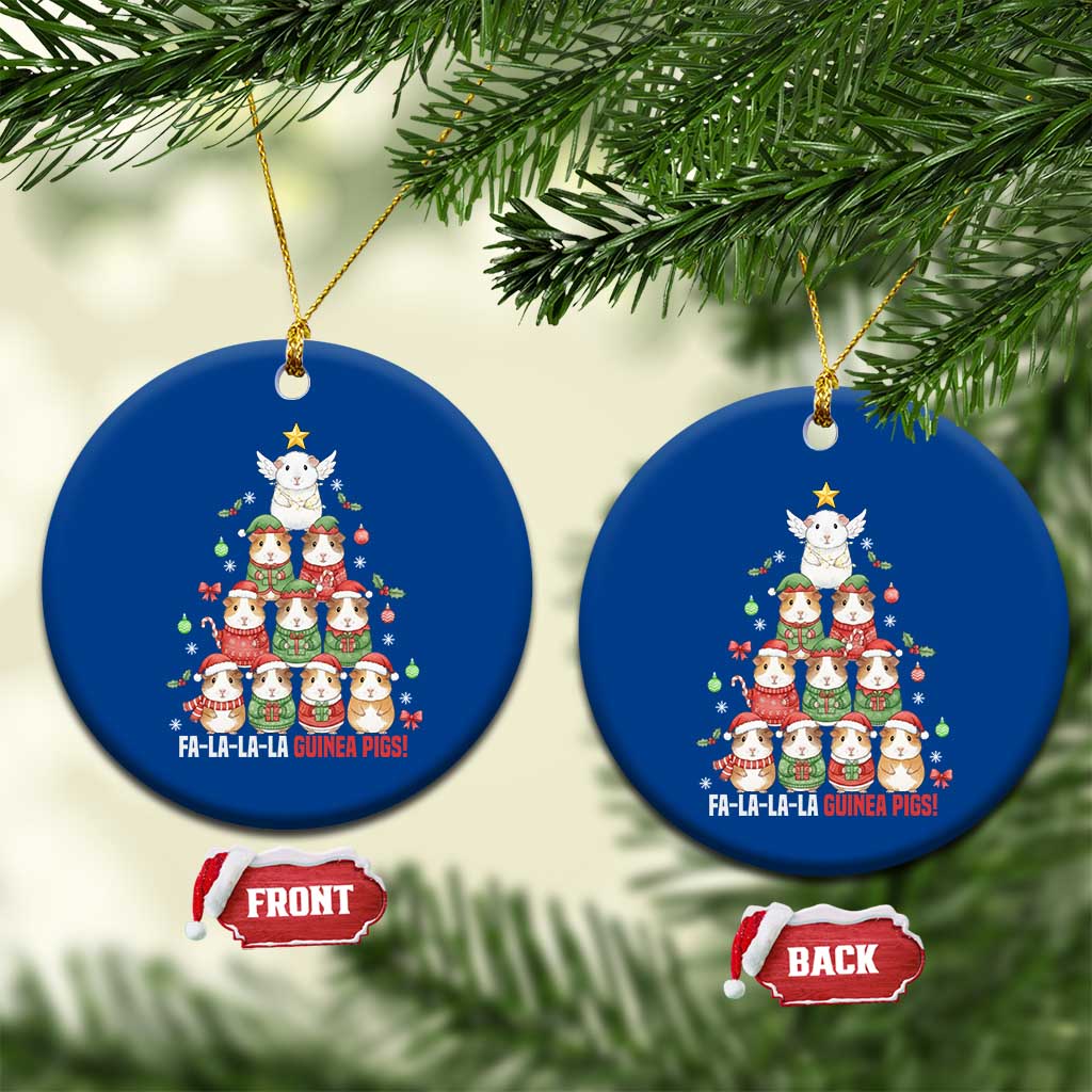 Fa La La La Guinea Pigs Ceramic Ornament Funny Christmas Cavy Lover Gift TS12 1pc Blue Print Your Wear