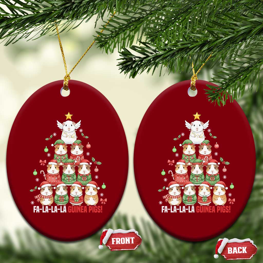 Fa La La La Guinea Pigs Ceramic Ornament Funny Christmas Cavy Lover Gift TS12 Print Your Wear