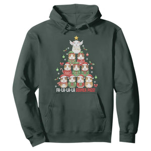 Fa La La La Guinea Pigs Hoodie Funny Christmas Cavy Lover Gift TS12 Dark Forest Green Print Your Wear