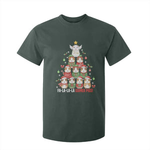 Fa La La La Guinea Pigs T Shirt For Kid Funny Christmas Cavy Lover Gift TS12 Dark Forest Green Print Your Wear