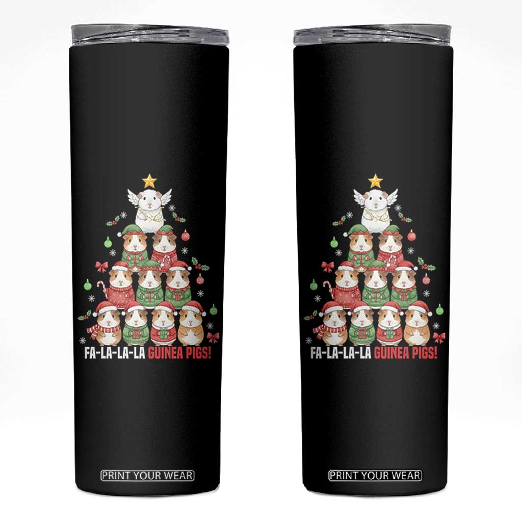 Fa La La La Guinea Pigs Skinny Tumbler Funny Christmas Cavy Lover Gift TS12 Black Print Your Wear