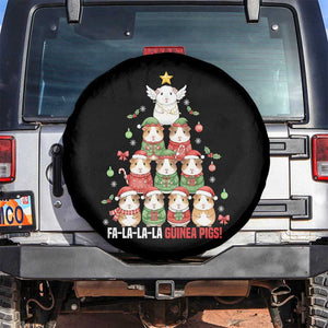 Fa La La La Guinea Pigs Spare Tire Cover Funny Christmas Cavy Lover Gift TS12 No hole Black Print Your Wear