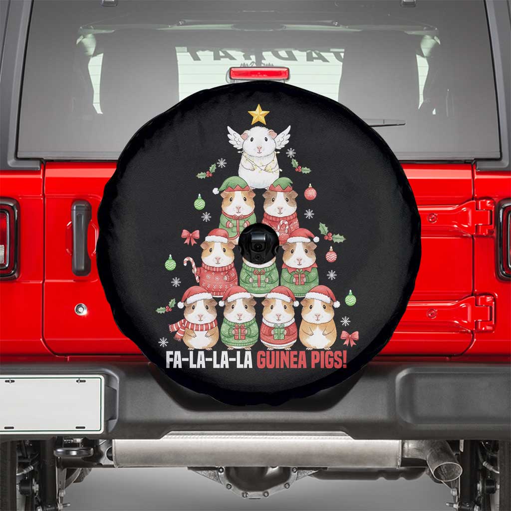 Fa La La La Guinea Pigs Spare Tire Cover Funny Christmas Cavy Lover Gift TS12 Black Print Your Wear