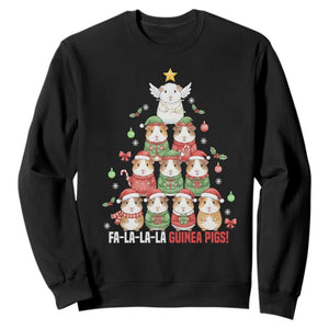 Fa La La La Guinea Pigs Sweatshirt Funny Christmas Cavy Lover Gift TS12 Black Print Your Wear