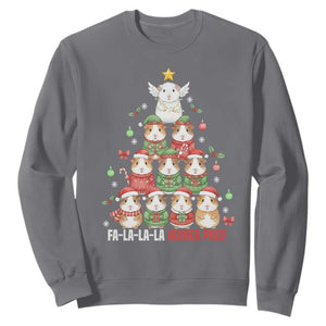 Fa La La La Guinea Pigs Sweatshirt Funny Christmas Cavy Lover Gift TS12 Charcoal Print Your Wear