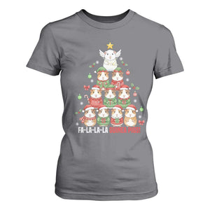 Fa La La La Guinea Pigs T Shirt For Women Funny Christmas Cavy Lover Gift TS12 Charcoal Print Your Wear