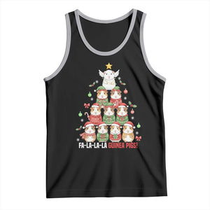 Fa La La La Guinea Pigs Tank Top Funny Christmas Cavy Lover Gift TS12 Black Athletic Heather Print Your Wear