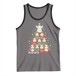Fa La La La Guinea Pigs Tank Top Funny Christmas Cavy Lover Gift TS12 Deep Heather Black Print Your Wear