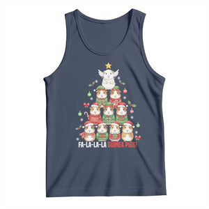 Fa La La La Guinea Pigs Tank Top Funny Christmas Cavy Lover Gift TS12 Navy Print Your Wear