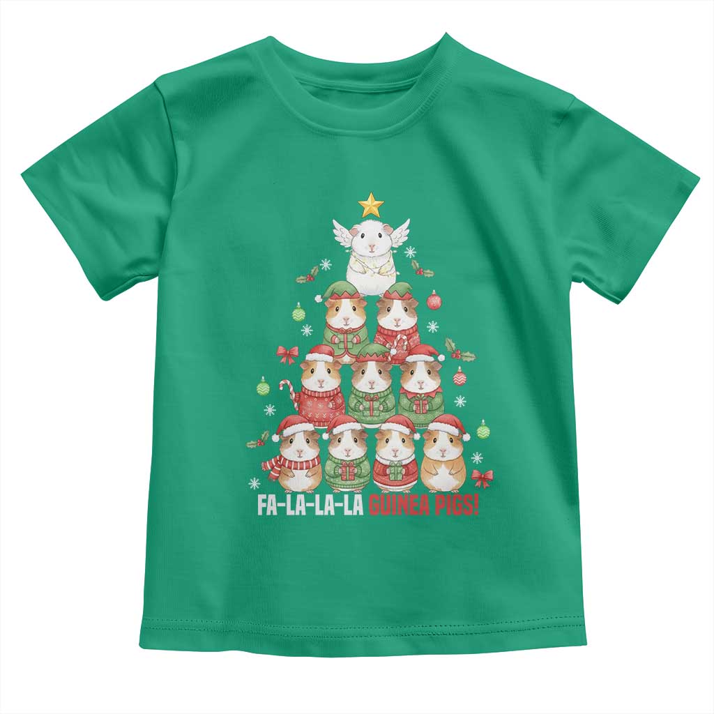 Fa La La La Guinea Pigs Toddler T Shirt Funny Christmas Cavy Lover Gift TS12 Irish Green Print Your Wear