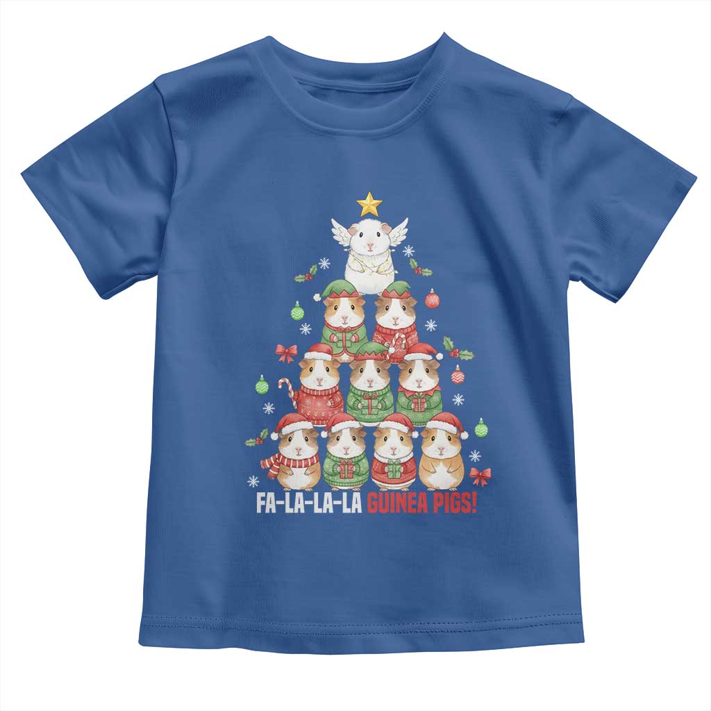 Fa La La La Guinea Pigs Toddler T Shirt Funny Christmas Cavy Lover Gift TS12 Royal Blue Print Your Wear