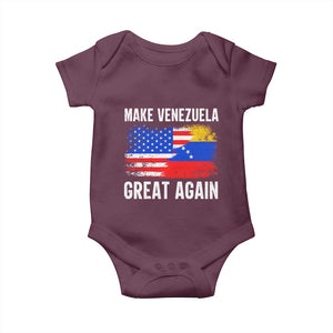 Make Venezuela Great Again Baby Onesie Political Gift TS12 Maroon Print Your Wear